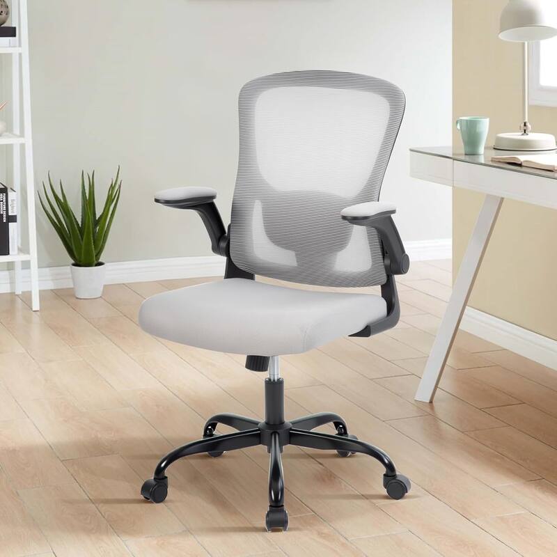 Adjustable Ergonomic Home Office Chair for Computer Working - Grey