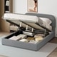 preview thumbnail 16 of 23, Full Size Teddy Upholstered Platform Bed with Hydraulic Storage System