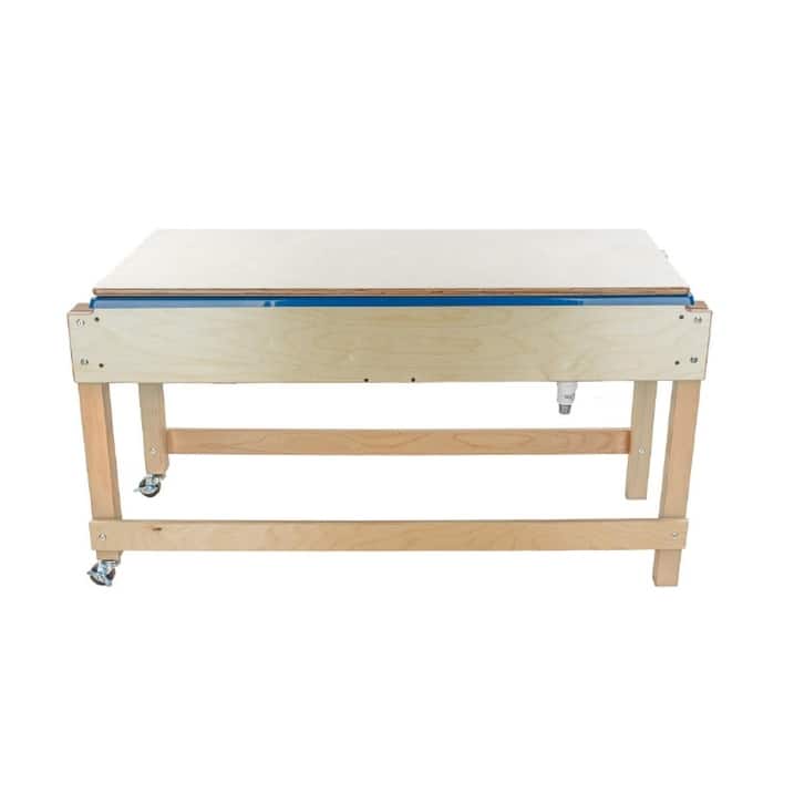 Kids Sand & Water Sensory Table with Lid & Drain Faucet - Birch Wood Indoor Play Activity Table