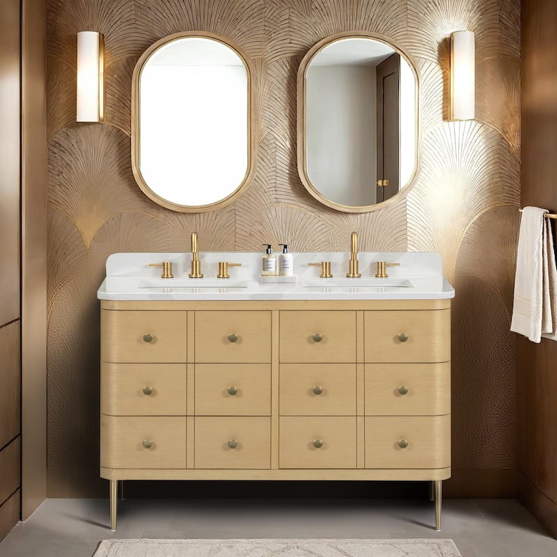Serena Bathroom Vanity Only in Light Oak