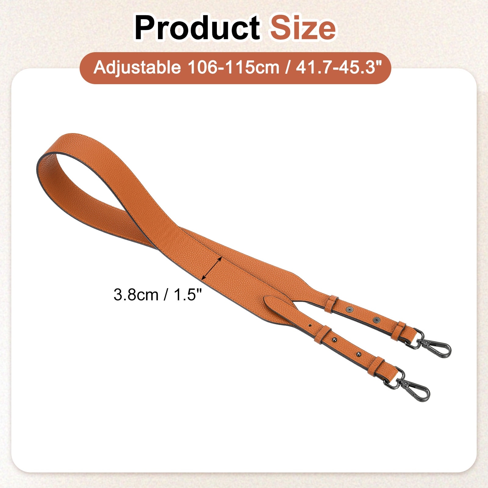 PU Leather Purse Strap, Adjustable Crossbody Replacement Straps for Handbags, Shoulder Bag