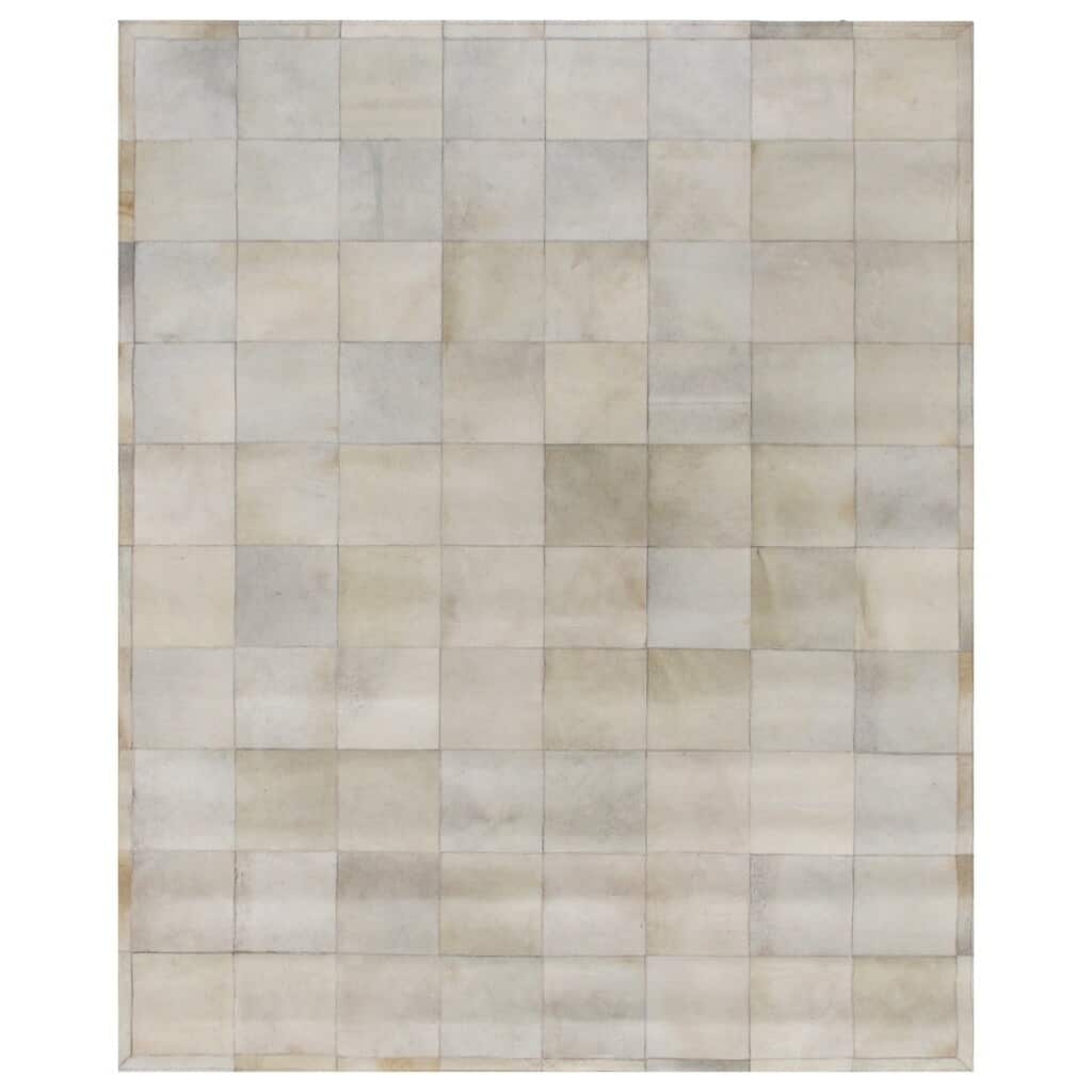 Exquisite Rugs Natural Ivory Leather Hair-on-Hide Rug (5' x 8'). - 5' x 8'