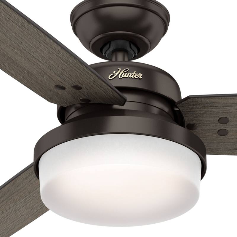 Hunter Fan Sentinel Brushed Nickel 52-inch Ceiling Fan with 3 Reversible Blades - Silver