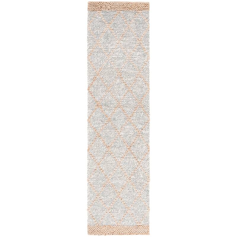 SAFAVIEH Hand-Woven Natural Fiber Loria Casual Jute Rug - 2'3" x 9' Runner - Grey/Bleach