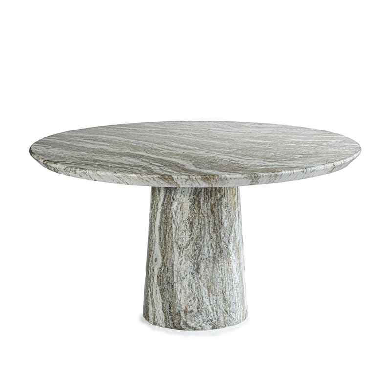 Grover Outdoor Stone Dining Table in Gray