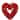 Wooden Roses Floral Artificial Valentine's Day Heart Wreath - 13.5" - Red