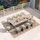preview thumbnail 14 of 13, PURPLE LEAF PE Rattan Outdoor Patio Furniture Dining Set with All Aluminum Frame 10person