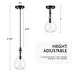 preview thumbnail 12 of 11, CO-Z Farmhouse Teardrop Semi Flush Mount Ceiling Light Fixture - Walnut & Black