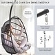preview thumbnail 32 of 53, Oversized 1-Person Foldable Hanging Egg Chair - Wicker Swing Chair with Stand, Portable for Indoor Outdoor Patio