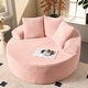 preview thumbnail 14 of 43, XIZZI Modern Round Plush Lounge Sofa with Cushions