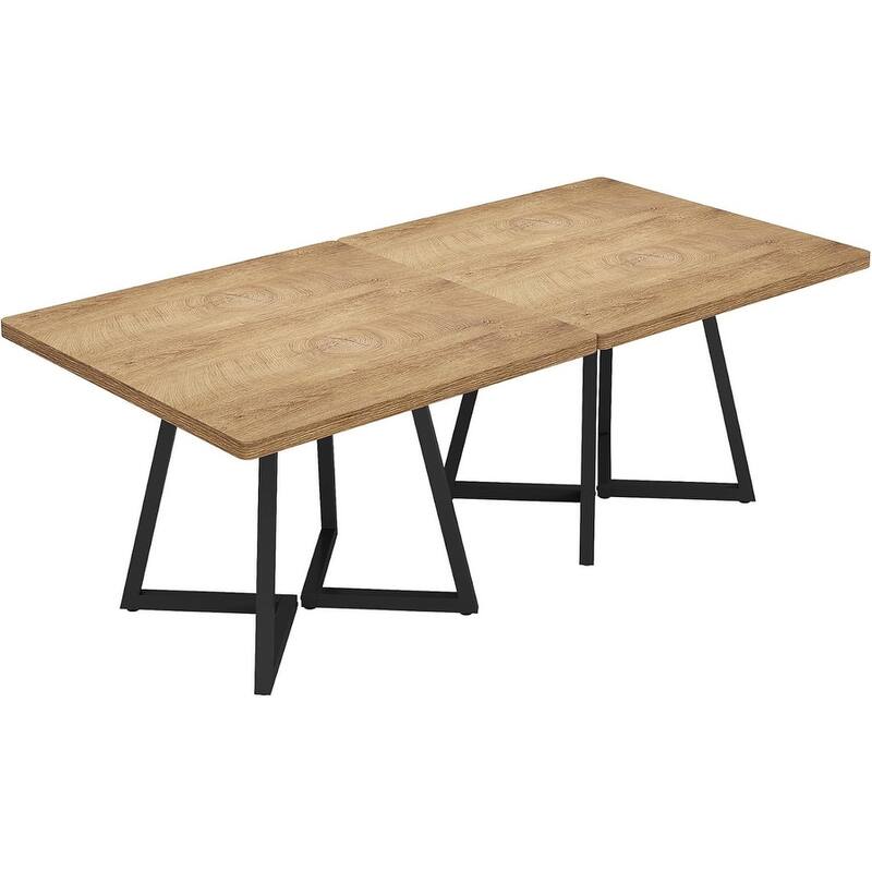 31.5 Inches Industrial Square Dinner Table with Metal Base