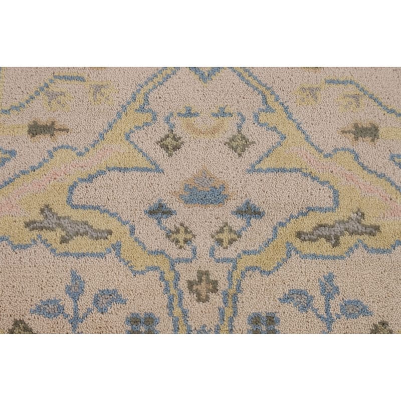 Oushak Oriental Runner Rug Hand-Knotted Wool Carpet - 2'7"x 7'10"