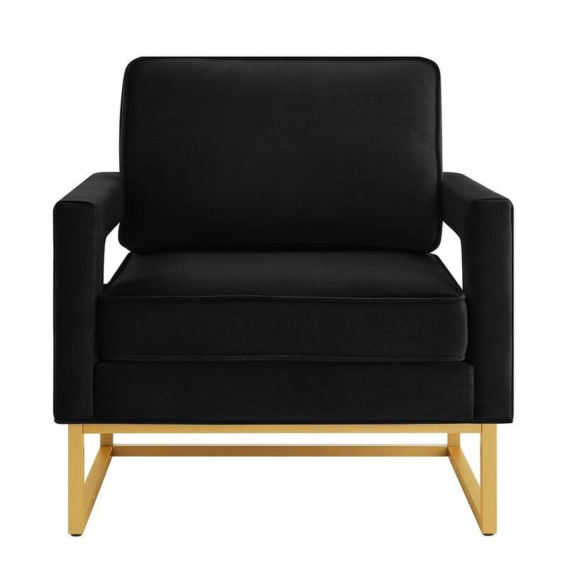 Accent Arm Chair with Gold Base