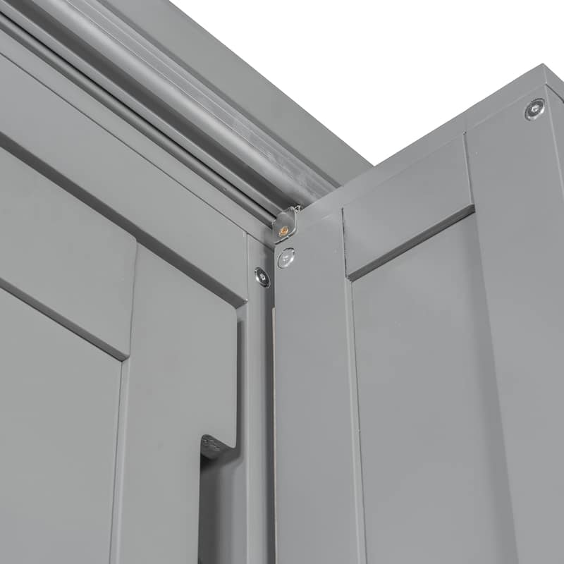 Murphy Bed Heavy Duty Cabinet Bed with Storage Shelves Queen Size