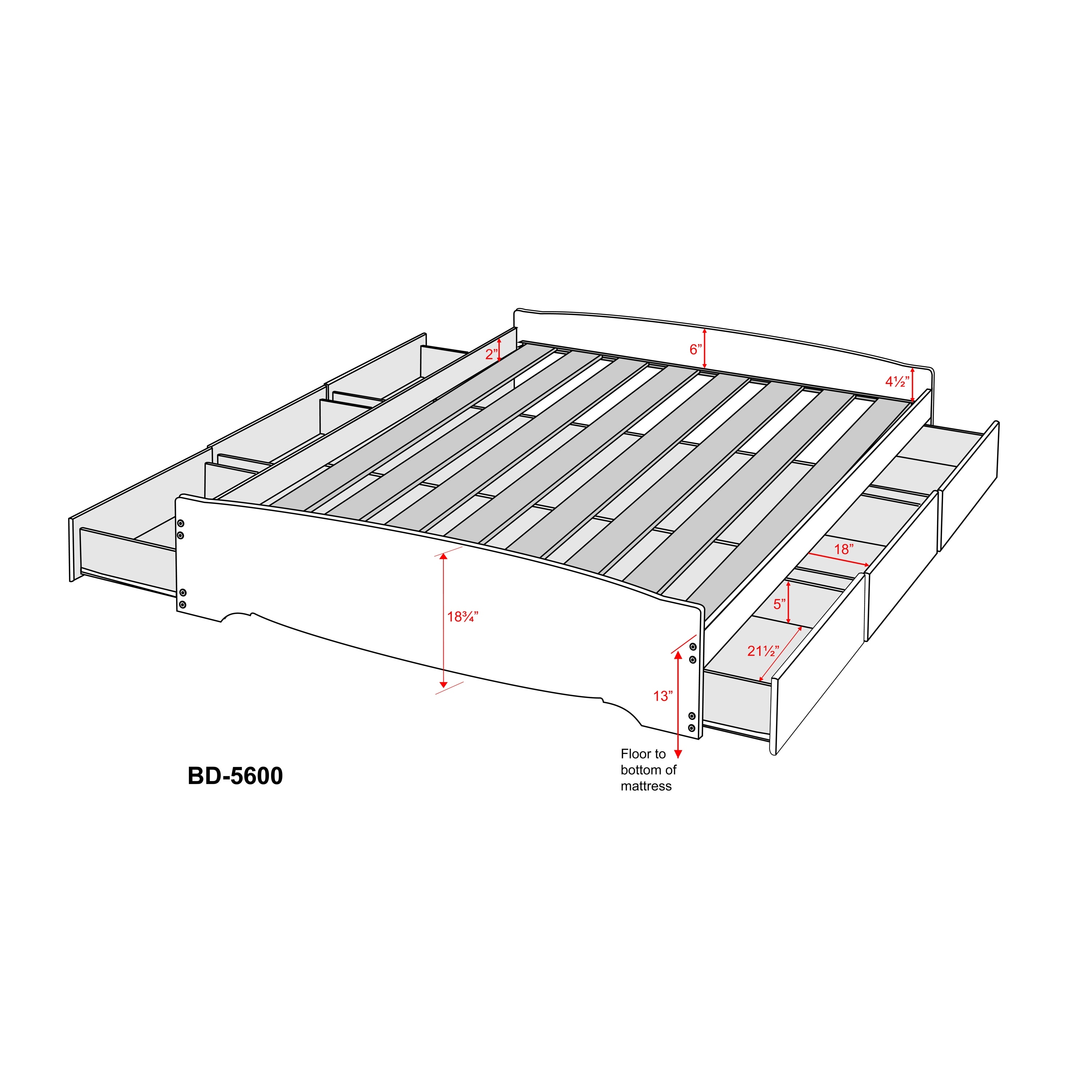 Copper Grove Periyar White Full/Double Platform Storage Bed