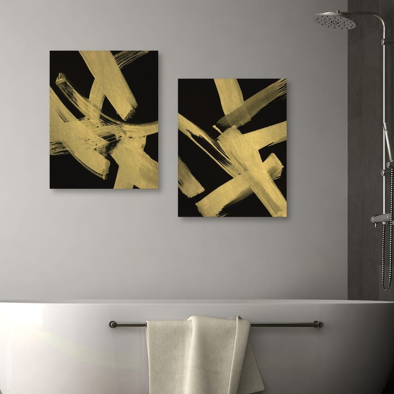 Gold Magic I, Gold Magic II by Susan Jill Canvas Art Prints