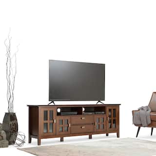 WYNDENHALL Stratford SOLID WOOD 72" Wide TV Media Stand For TVs up to 80"