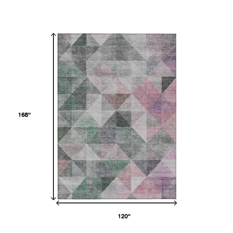 HomeRoots Geometric Transitional Rectangle Outdoor Rug