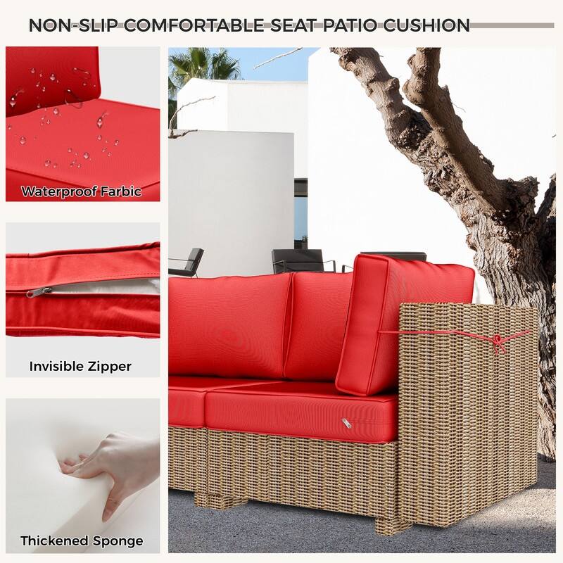 14 Piece Outdoor Furniture Replacement Cushions,Patio Seat Cushions