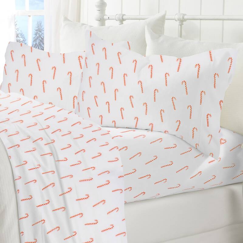 Great Bay Home Extra Soft Cozy Velvet Plush Printed Bed Sheet Set