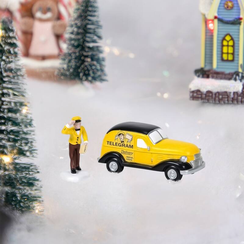 2 Department 56 Old Man's Telegram Delivered Christmas Figurines