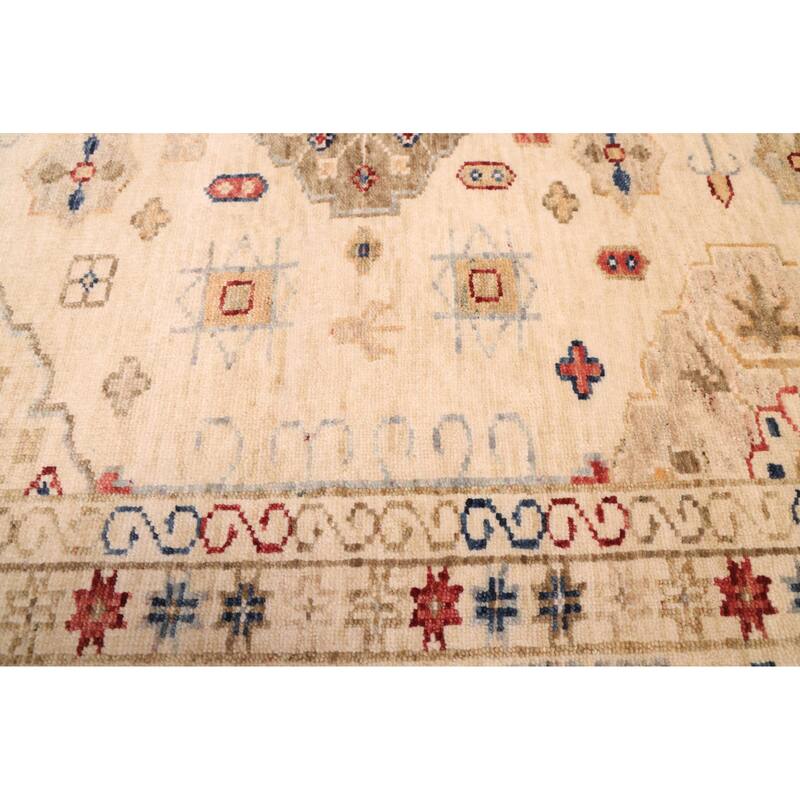 ECARPETGALLERY Hand-knotted Jules Sultane Ivory Wool Rug - 8'1 x 9'11
