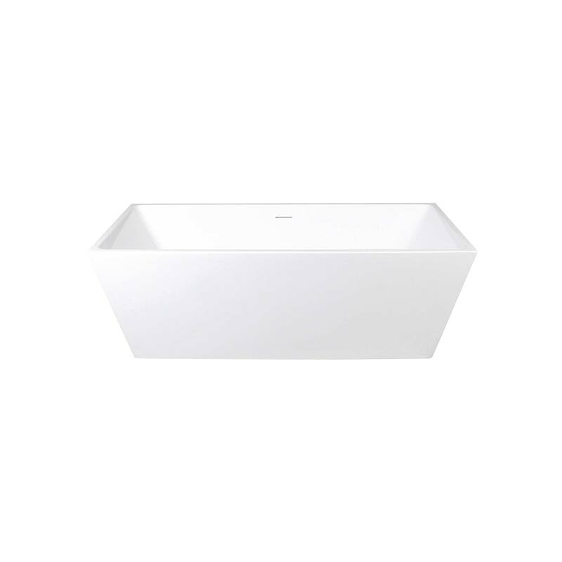 Timothy Soaking Rectangular Bathtub in Glossy White