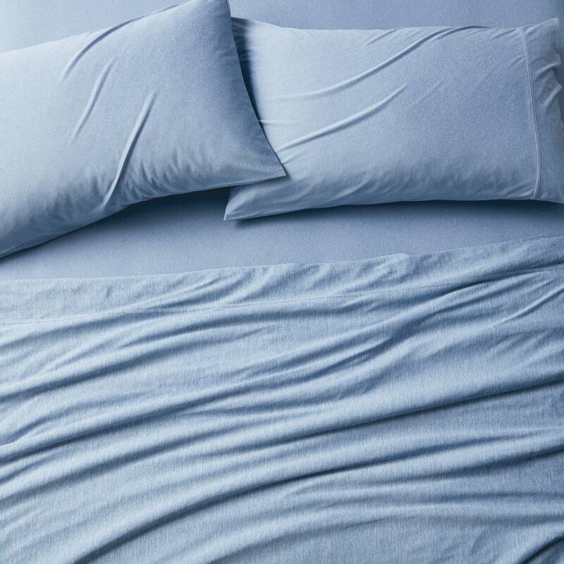 Brookstone Heathered Knit Wicking Sheet Set