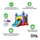 preview thumbnail 12 of 11, HeroKiddo Jelly Bean Castle Commercial Grade Bounce House & Water Slide Combo with Detachable Pool & Air Blower, Outdoor Fun