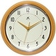 preview thumbnail 131 of 195, Infinity Instruments Round Retro Kitchen Wall Clock by Infinity Instruments 12 Inch - Saffron