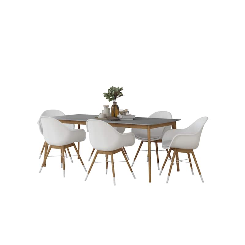 Midtown Concept Brune 7pc Wood Indoor Dining Set