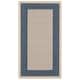 preview thumbnail 66 of 133, SAFAVIEH Courtyard Sherrie Border Indoor/ Outdoor Waterproof Patio Backyard Rug 2' x 3'7" - Beige/Navy