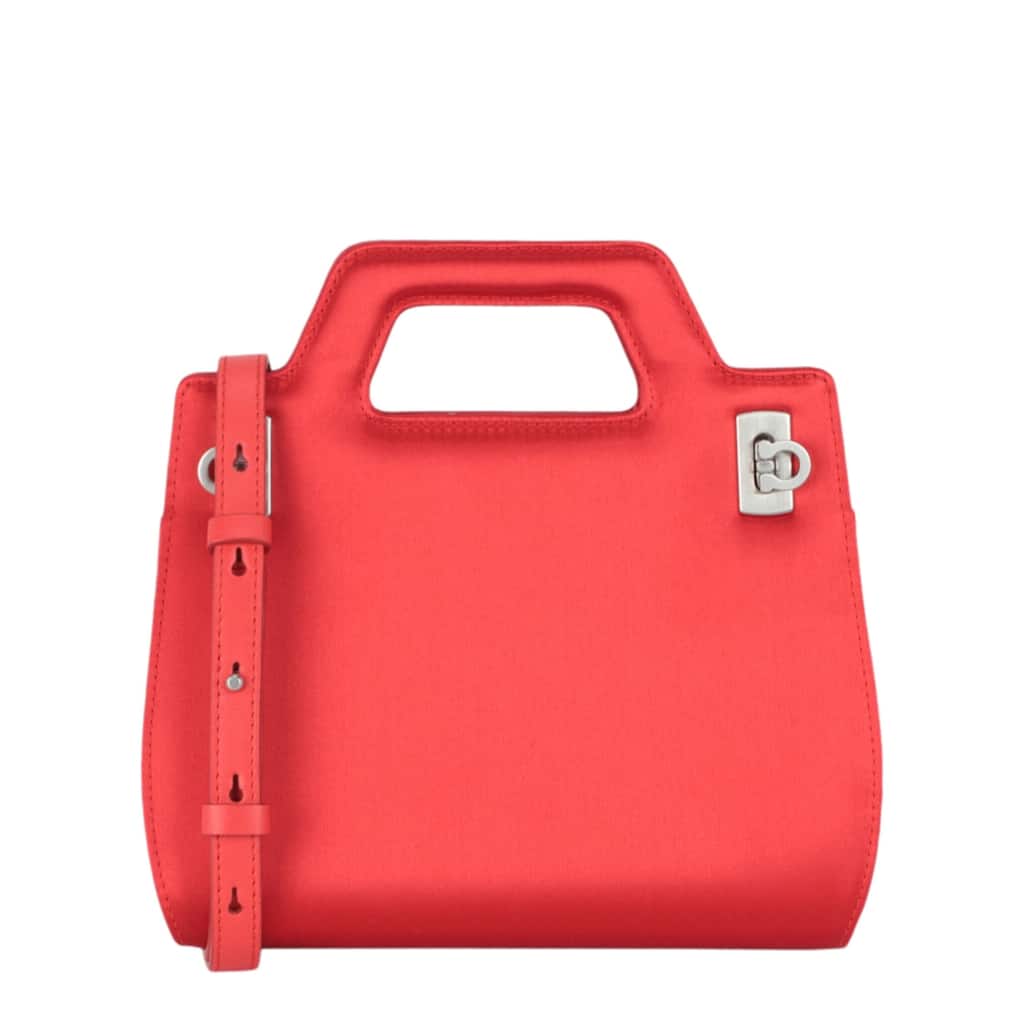 Ferragamo Mini Wanda Satin Top-Handle Bag