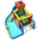 preview thumbnail 4 of 10, Inflatable Bounce House Splash Pool with Water Climb Slide Blower included - Multi - 11.4 ft (L) x 10.3 ft (D) x 8 ft (H)