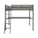 preview thumbnail 5 of 12, Everest Modern Solid Wood Frame Full Size High Loft Bed with Desk, Stairs and Storage, No Box Spring Needed