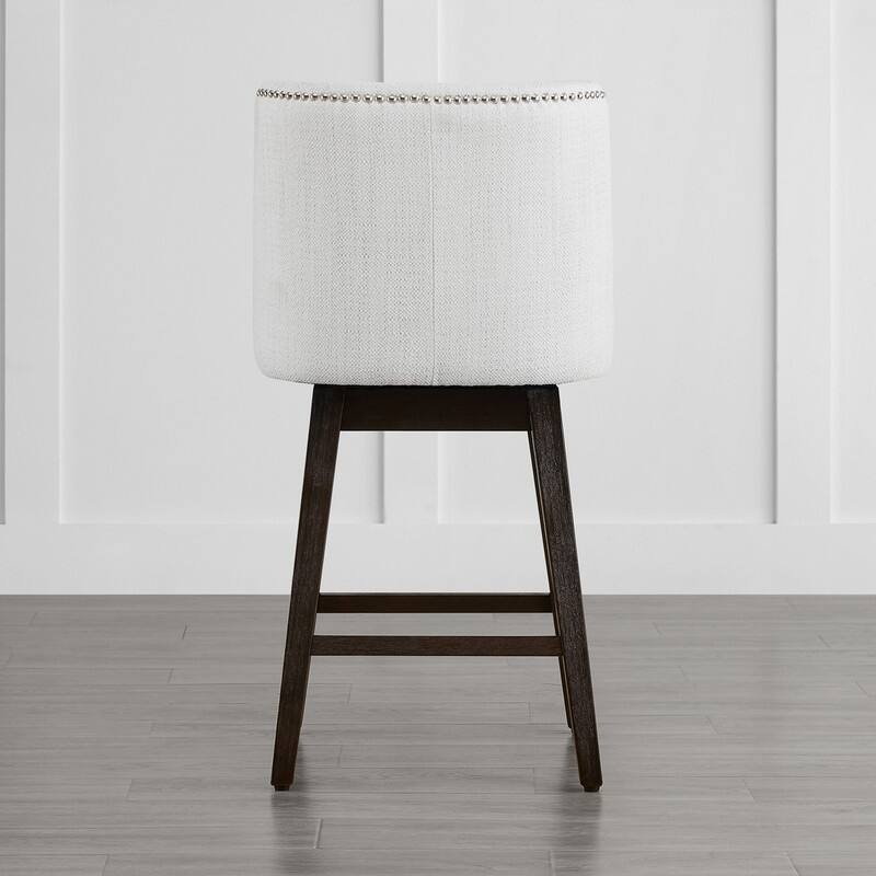 Spruce & Spring Olive Upholstered Counter Height Swivel Barstools-Single