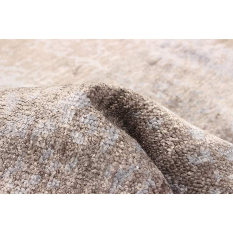 ECARPETGALLERY Hand-knotted Heritage Charcoal Silk Rug - 5'4 x 7'6