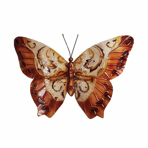 Handmade Copper and Multi Metal and Capiz Butterfly Wall Art
