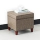preview thumbnail 39 of 149, Adeco Square Storage Ottoman 17 inch Footstool