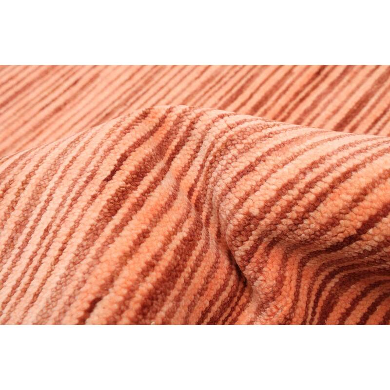 ECARPETGALLERY Hand-knotted Pak Finest Gabbeh Copper Wool Rug - 4'0 x 6'0