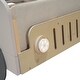preview thumbnail 6 of 11, Wooden Twin Size Car Bed with Pillow, Ceiling Cloth, LED Lights & Storage Rack, Natural