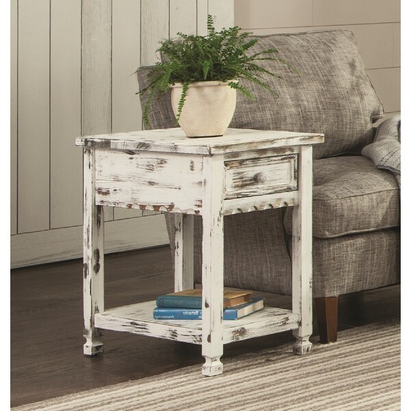 Shop Black Friday Deals On Alaterre Country Cottage Storage Shelf Entryway Bench Red Antique Finish On Sale Overstock 16326816 White