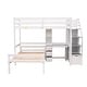 preview thumbnail 33 of 36, Elegant Style Twin Size Loft Bed with a Stand-alone Bed, Storage Staircase, Desk, Shelves and Drawers, Solid Construction, Gray