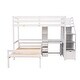 preview thumbnail 14 of 17, Twin Size Loft Bed with Staircase, Desk, Shelves and Drawers, White