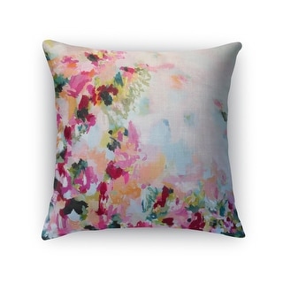 Pink and Green Accent Pillow