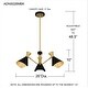 preview thumbnail 10 of 8, Arden 3-Light Matte Black Chandelier