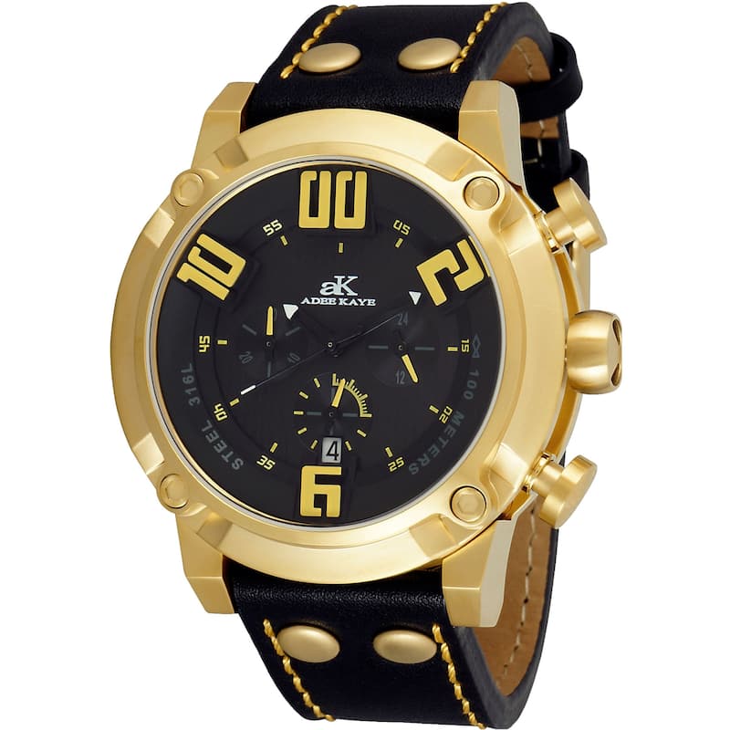 Adee Kaye Men's Gamma-Mesh Rose Gold Dial Watch - AK7280-MG - Rose Gold - 6 (36)