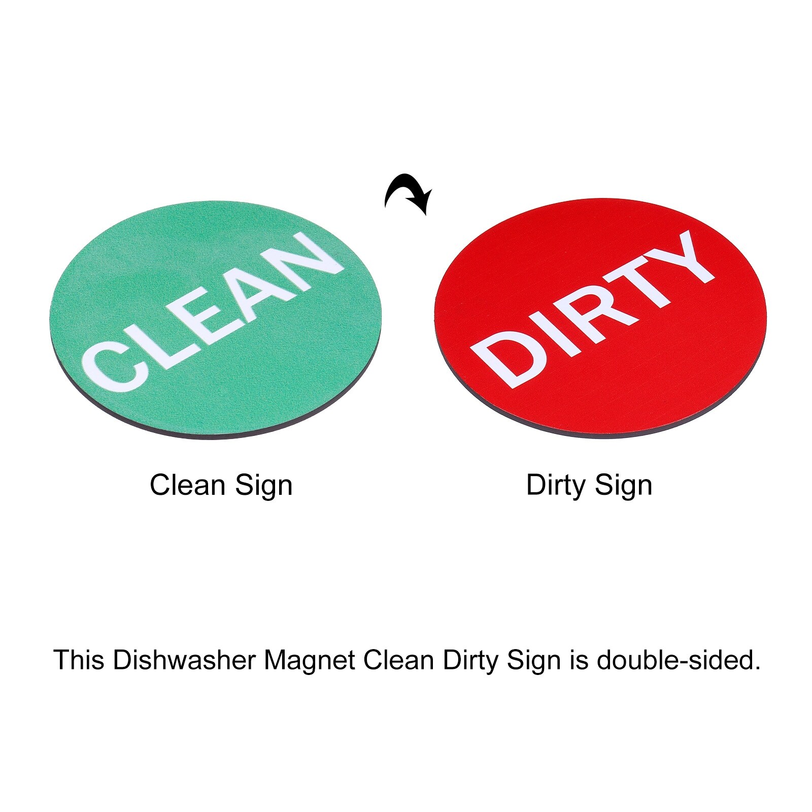 Clean Dirty Dishwasher Magnet (Red / Green)