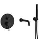 preview thumbnail 18 of 40, Wall Mounted Tub Faucet with Hand Shower Tub Filler Faucet Set Matte Black