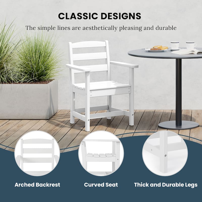 Polytrends Shoreside Patio Dining Arm Chair